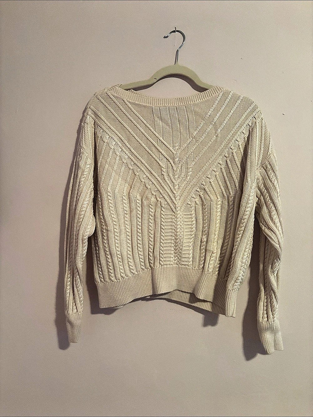 Lauren Ralph Lauren Cream Cable Knit Sweater
